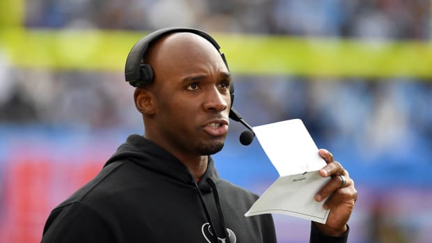 Texans head coach DeMeco Ryans during the second half against the Tennessee Titans at Nissan Stadium.